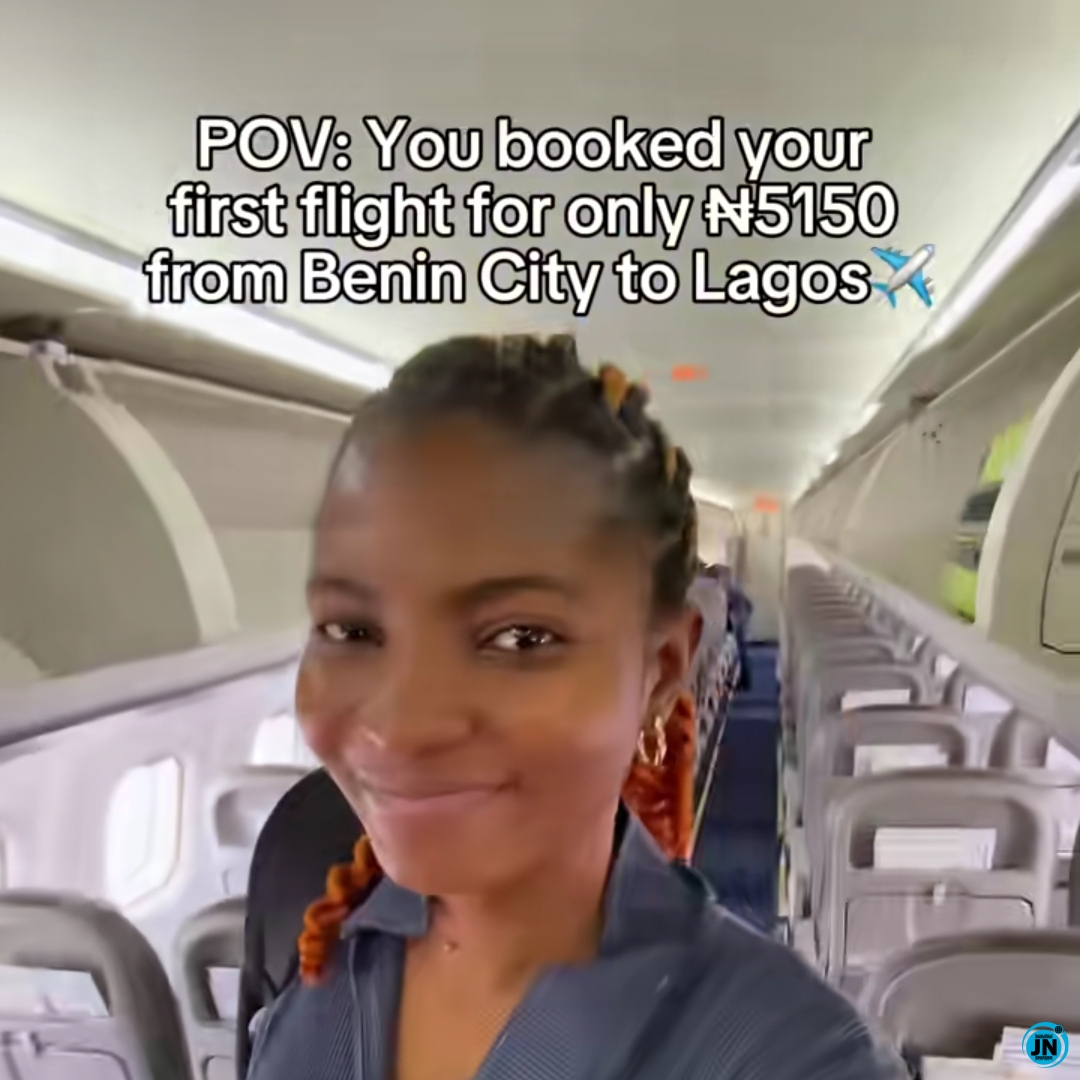 Lady goes viral for booking a ₦5,150 flight from Benin to Lagos